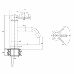 Crosswater MPRO Mono Basin Mixer With Knurled Detailing - Slate -Vado Sale Store crosswater mpro mono basin mixer 165x151mm tech