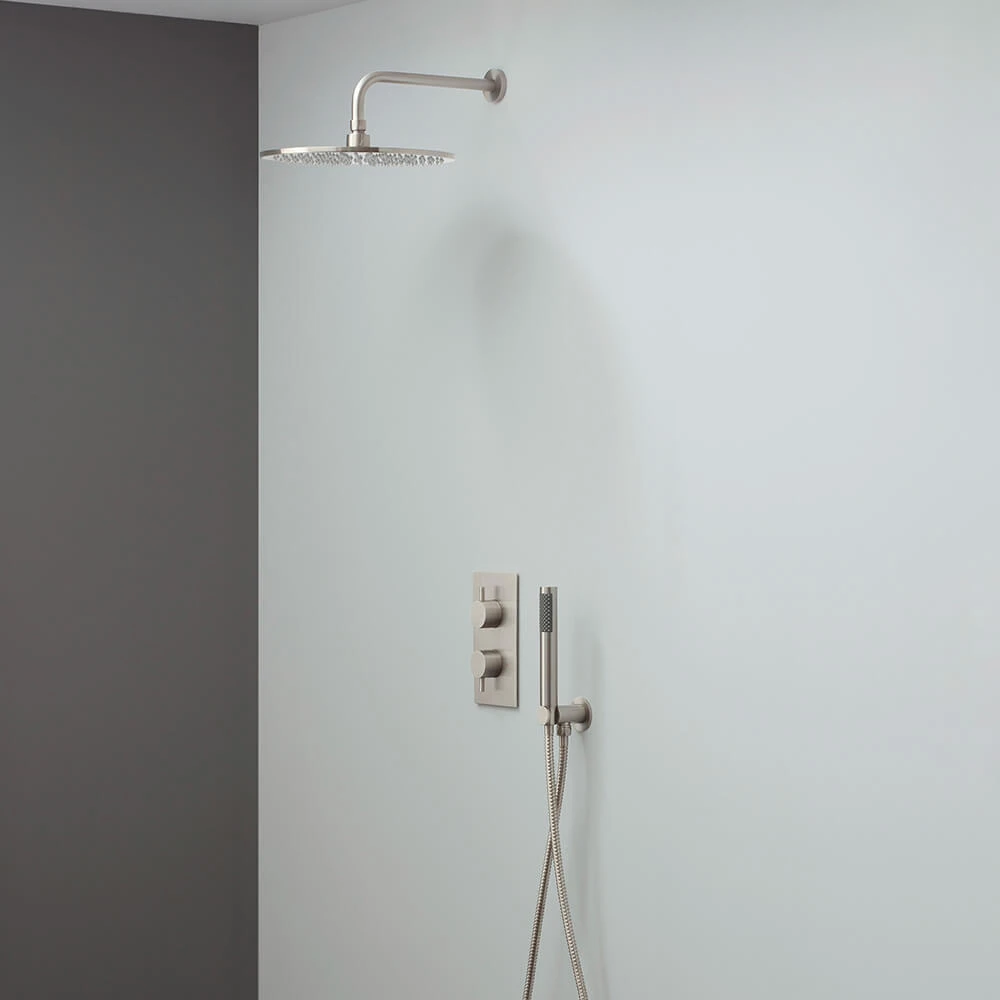 Crosswater MPRO 2 Outlet 2 Handle Shower Bundle - Brushed Stainless Steel Effect 4 Crosswater MPRO 2 Outlet 2 Handle Shower Bundle - Brushed Stainless Steel Effect - Image 2