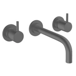 Crosswater MPRO Wall Mounted Basin Mixer With Twin Levers & Spout - Chrome 18 Crosswater MPRO Wall Mounted Basin Mixer With Twin Levers & Spout - Chrome -Vado Sale Store crosswater mpro wall 3 hole basin tap slate cutout