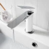 Crosswater Pier White Monobloc Basin Mixer -Vado Sale Store crosswater pier white basin mixer tap