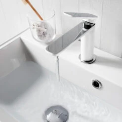 Crosswater Pier White Monobloc Basin Mixer -Vado Sale Store crosswater pier white basin tap single lever