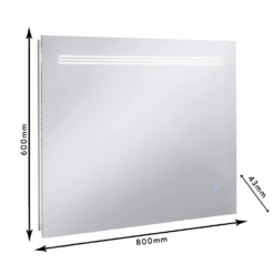 Crosswater Radiance Ambient Lit Mirror - 600 X 800mm -Vado Sale Store crosswater radiance mirror 800x600mm mea6080 tech
