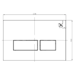 Crosswater MPRO Chrome Dual Flush Plate -Vado Sale Store crosswater tempo flush plate teflushc tech