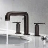 Crosswater Union 3 Hole Basin Mixer Tap With Lever - Brushed Black Chrome 2 Crosswater Union 3 Hole Basin Mixer Tap With Lever - Brushed Black Chrome -Vado Sale Store crosswater union brushed black chrome 3 hole basin tap levers lifestyle