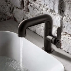 Crosswater Union WRAS Approved Mono Basin Mixer Tap - Brushed Black Chrome