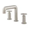 Crosswater Union 3 Hole Basin Mixer Tap With Wheels - Brushed Nickel