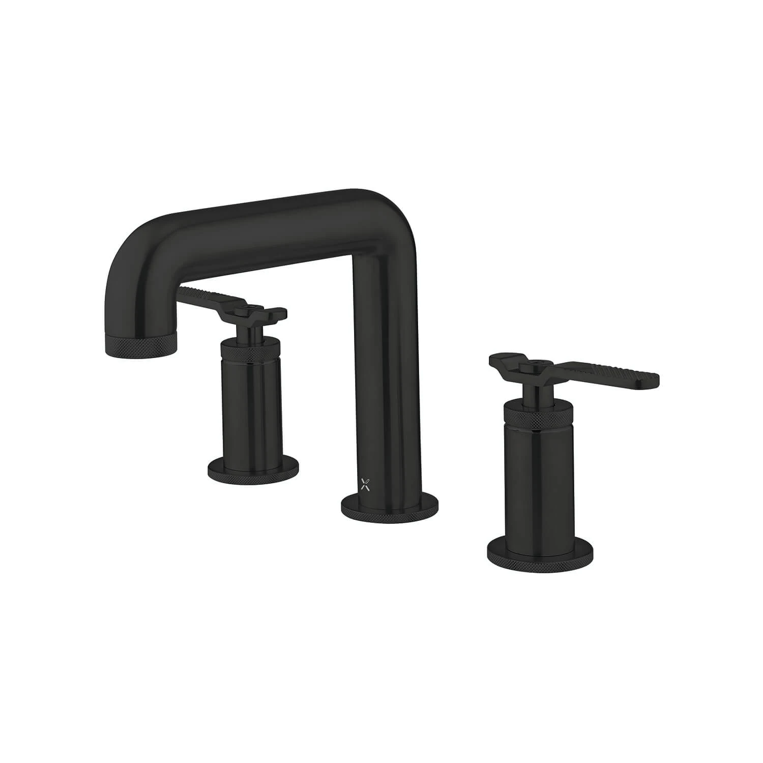 Crosswater Union WRAS Approved 3 Hole Basin Mixer Tap With Levers - Matt Black 4 Crosswater Union WRAS Approved 3 Hole Basin Mixer Tap With Levers - Matt Black - Image 2