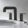 Crosswater Union WRAS Approved 3 Hole Basin Mixer Tap With Levers - Matt Black