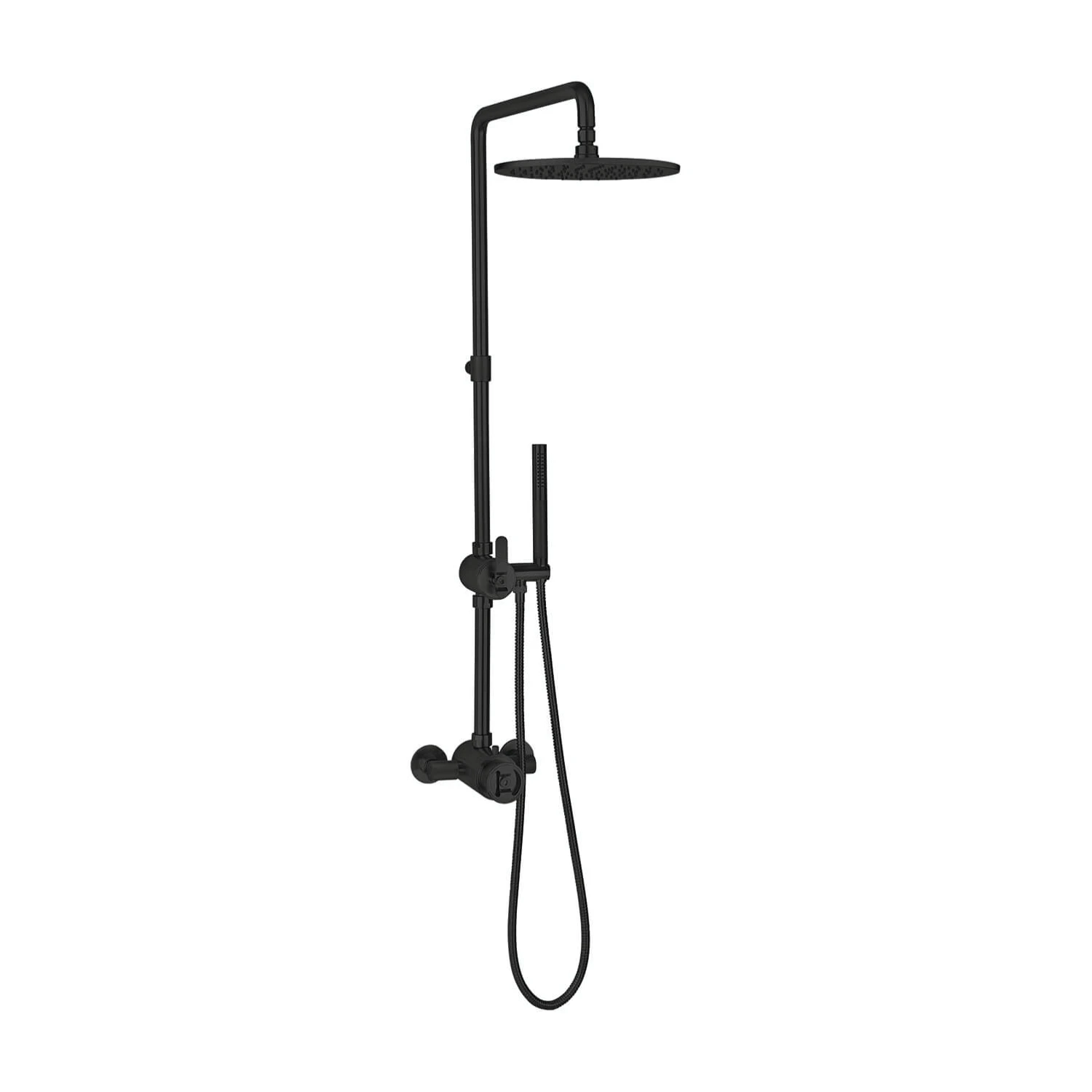 Crosswater Union WRAS Approved Multifunction Thermostatic Shower Kit With Valve, Rigid Riser & Shower Handset - Matt Black 4 Crosswater Union WRAS Approved Multifunction Thermostatic Shower Kit With Valve, Rigid Riser & Shower Handset - Matt Black - Image 2