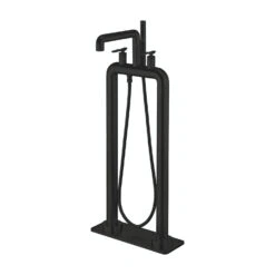 Crosswater Union Freestanding Matt Black Bath Shower Mixer With Lever Handles And Floor Plate 6 Crosswater Union Freestanding Matt Black Bath Shower Mixer With Lever Handles And Floor Plate -Vado Sale Store crosswater union matt black freestanding bath shower mixer levers floor plate cutout