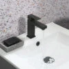 Crosswater Verge Basin Monobloc Mixer Tap - Matt Black -Vado Sale Store crosswater verge basin mono mixer tap matt black lifestyle