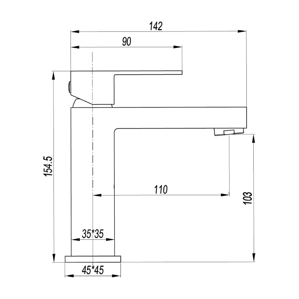 Crosswater Verge Basin Monobloc Mixer Tap - Matt Black 11 Crosswater Verge Basin Monobloc Mixer Tap - Matt Black - Image 9