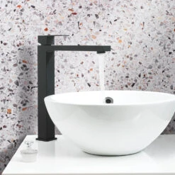 Crosswater Verge Tall Basin Monobloc Mixer Tap - Matt Black