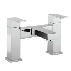 Crosswater Verge Deck Mounted Bath Filler - Brushed Stainless Steel Effect -Vado Sale Store crosswater verge bath filler tap chrome cutout