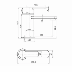 Crosswater Wisp Monobloc Basin Tap - Matt Black -Vado Sale Store crosswater wisp basin mixer tap wp110dnc tech