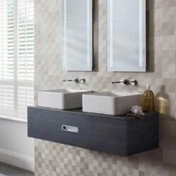 Crosswater Wisp Wall Mounted Basin Valve & Spout Set - Matt Black -Vado Sale Store crosswater wisp chrome wall mounted basin mixer