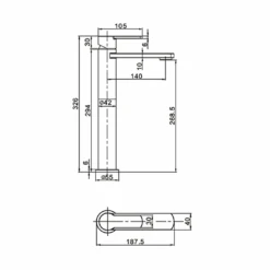 Crosswater Wisp Tall Basin Monobloc Mixer - Matt Black -Vado Sale Store crosswater wisp tall basin mixer tap wp112dnc tech