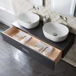 Crosswater Wisp Wall Mounted Basin Valve & Spout Set - Matt Black -Vado Sale Store crosswater wisp wall basin mixer tap topview