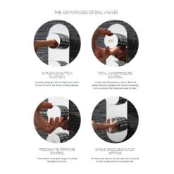 Crosswater Dial Pier Concealed Valve 2 Control With Fixed Shower Head And Designer Handset -Vado Sale Store crswtr dial pier 14 detail2