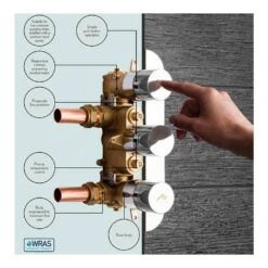 Crosswater Dial Pier Concealed Valve 2 Control With Fixed Shower Head And Ethos Handset 10 Crosswater Dial Pier Concealed Valve 2 Control With Fixed Shower Head And Ethos Handset -Vado Sale Store crswtr dial pier 17 detail3