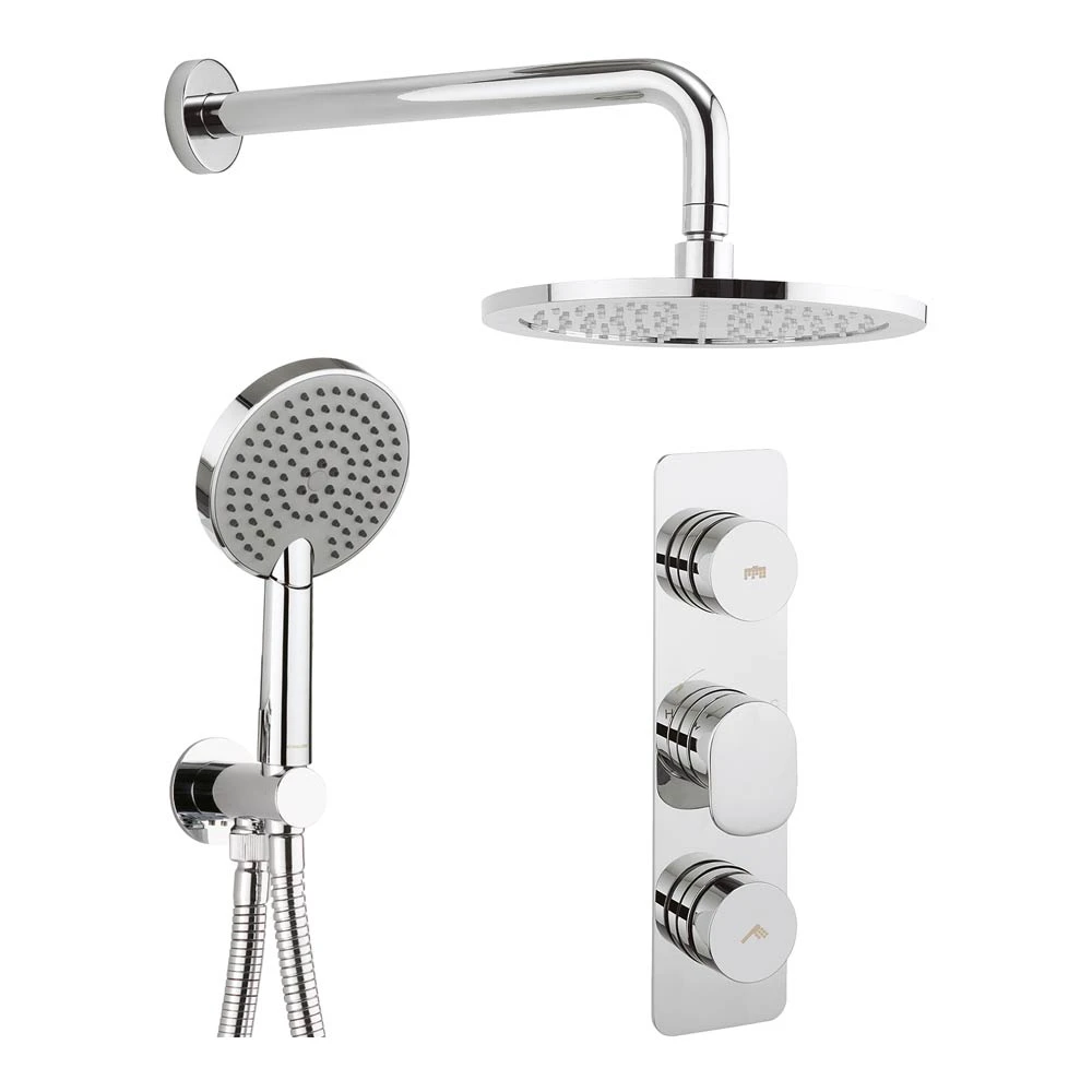 Crosswater Dial Pier Concealed Valve 2 Control With Fixed Shower Head And Ethos Handset 3 Crosswater Dial Pier Concealed Valve 2 Control With Fixed Shower Head And Ethos Handset