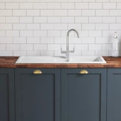 Butler & Rose 1.5 Bowl Ceramic Kitchen Sink And Vellamo Caspian Dual Lever Mono Kitchen Mixer -Vado Sale Store ct115t1000 butlerrose15bsinkmonotap roxorsink ls c1