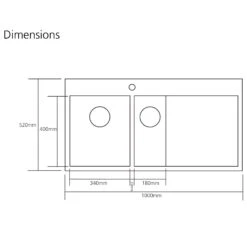 Caple Cubit 1.5 Bowl Satin Stainless Steel Sink & Waste Kit With Right Hand Drainer - 1000 X 520mm 11 Caple Cubit 1.5 Bowl Satin Stainless Steel Sink & Waste Kit With Right Hand Drainer - 1000 X 520mm -Vado Sale Store cu150 tech