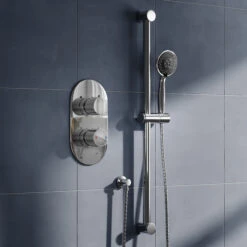 Dahlia Concealed Thermostatic Shower Valve & Slide Rail Kit