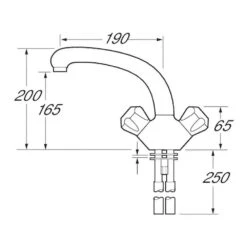 Deva Profile Mono Sink Mixer - White -Vado Sale Store deva dcp124 tech