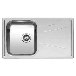 Reginox Diplomat 10 Reversible Single Bowl Stainless Steel Inset Sink & Pop-Up Waste - 860 X 500mm