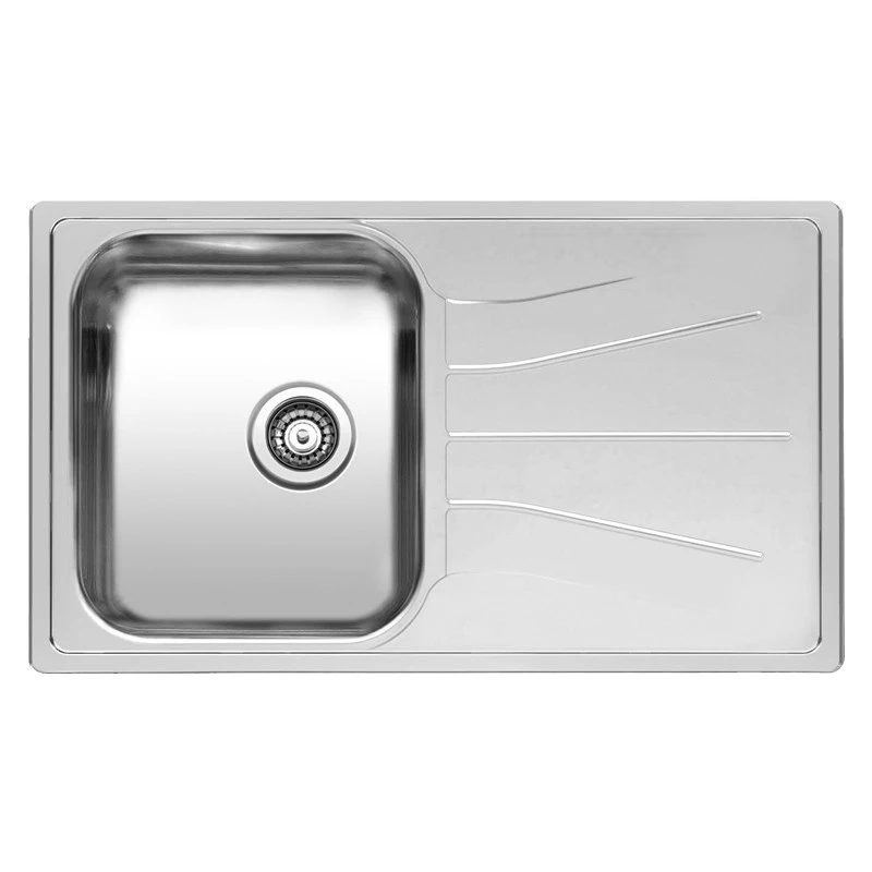 Reginox Diplomat 10 Reversible Single Bowl Stainless Steel Inset Sink & Pop-Up Waste - 860 X 500mm 3 Reginox Diplomat 10 Reversible Single Bowl Stainless Steel Inset Sink & Pop-Up Waste - 860 X 500mm