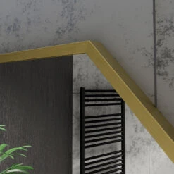 Origins Living Docklands Octagon Mirror 600 X 600mm - Brushed Brass -Vado Sale Store docklands octagon mirror brushed brass close up