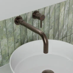 Core Wall Mounted Basin Tap - Brushed Bronze 28 Core Wall Mounted Basin Tap - Brushed Bronze -Vado Sale Store drench core 2 hole wall basin tap brushed bronze lifestyle