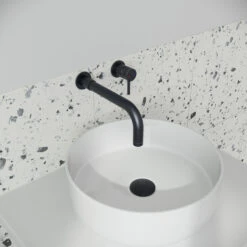 Core Wall Mounted Basin Tap - Brushed Bronze 40 Core Wall Mounted Basin Tap - Brushed Bronze -Vado Sale Store drench core 2 hole wall basin tap gunmetal lifestyle 3