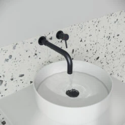 Core Wall Mounted Basin Tap - Brushed Bronze 41 Core Wall Mounted Basin Tap - Brushed Bronze -Vado Sale Store drench core 2 hole wall basin tap gunmetal lifestyle 4