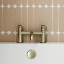 Core Deck Mounted Bath Filler - Brushed Brass -Vado Sale Store drench core bath filler brushed brass lifestyle 3