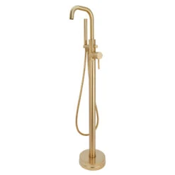 Core Freestanding Bath Shower Mixer Tap - Brushed Bronze -Vado Sale Store drench core floor bath shower mixer brass