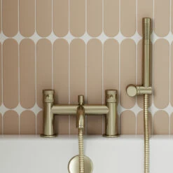 Core Bath Shower Mixer Tap - Brushed Brass 14 Core Bath Shower Mixer Tap - Brushed Brass -Vado Sale Store drench core shower bath mixer burshed brass lifestyle 2