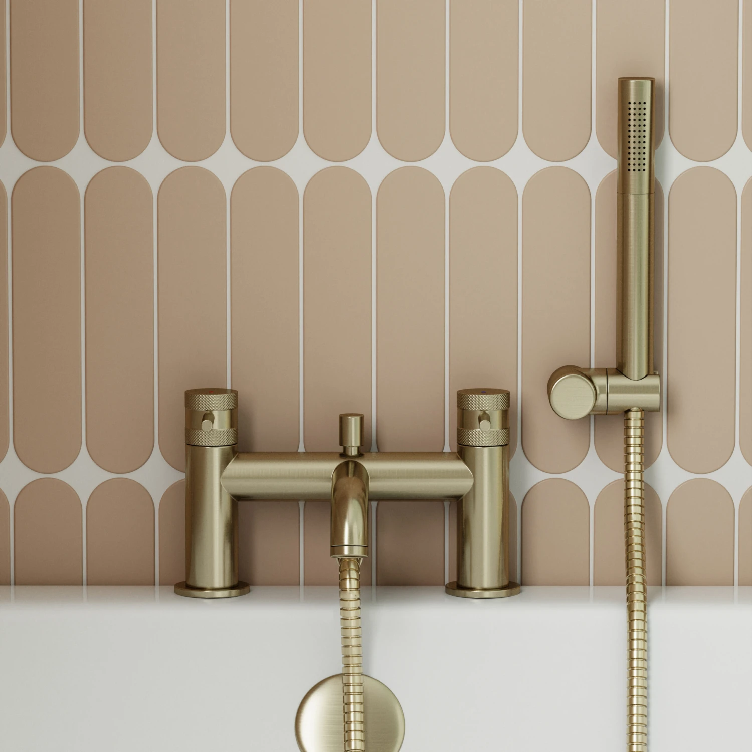 Core Bath Shower Mixer Tap - Brushed Brass 6 Core Bath Shower Mixer Tap - Brushed Brass - Image 4