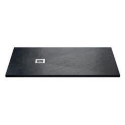 Drench Naturals Graphite Thin Slate-Effect Rectangular Shower Tray With Graphite Waste - 1700 X 900mm 13 Drench Naturals Graphite Thin Slate-Effect Rectangular Shower Tray With Graphite Waste - 1700 X 900mm -Vado Sale Store drench graphite ultra thin rectangular shower tray cutout