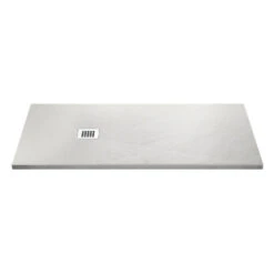 Drench Naturals Light Grey Thin Slate-Effect Rectangular Shower Tray With Chrome Waste - 1200 X 800mm 13 Drench Naturals Light Grey Thin Slate-Effect Rectangular Shower Tray With Chrome Waste - 1200 X 800mm -Vado Sale Store drench light grey ultra thin rectangular shower tray cutout