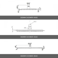 Melanie Concealed Shower Valve, 380mm Curved Wall Mounted Arm & 300mm Fixed Shower Head -Vado Sale Store drench melanie shower valve kit options v2