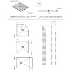 Drench Naturals White Thin Slate-Effect Square Shower Tray - 900 X 900mm 18 Drench Naturals White Thin Slate-Effect Square Shower Tray - 900 X 900mm -Vado Sale Store drench naturals tray guide image