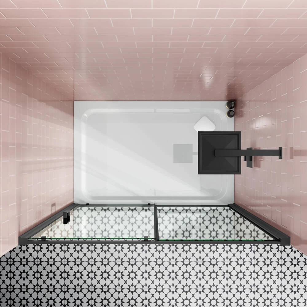 Harbour Primrose 6mm Single Matt Black Sliding Shower Door 1200mm & 800mm Side Panel 7 Harbour Primrose 6mm Single Matt Black Sliding Shower Door 1200mm & 800mm Side Panel - Image 5