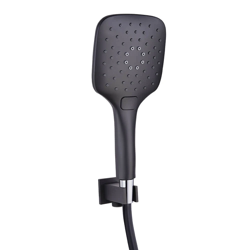 Noir Matt Black Square Concealed Shower System With Fixed Head & Wall Mounted Shower Handset 5 Noir Matt Black Square Concealed Shower System With Fixed Head & Wall Mounted Shower Handset - Image 3