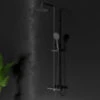 Noir Matt Black Round Exposed Height-Adjustable Rigid Riser Rail Shower System -Vado Sale Store drench noir round exposed shower set lifestyle