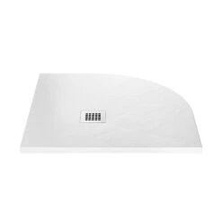 Drench Naturals White Thin Slate-Effect Quadrant Shower Tray - 900 X 900mm -Vado Sale Store drench ultra thin quadrant 800x800mm shower tray cutout