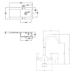 Butler & Rose Dream 1 Bowl White Ceramic Fireclay Kitchen Sink & Victoria Traditional Kitchen Mixer Tap -Vado Sale Store dsink2 kb304 tech