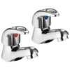 Vellamo Loop Basin Pillar Taps -Vado Sale Store dv12