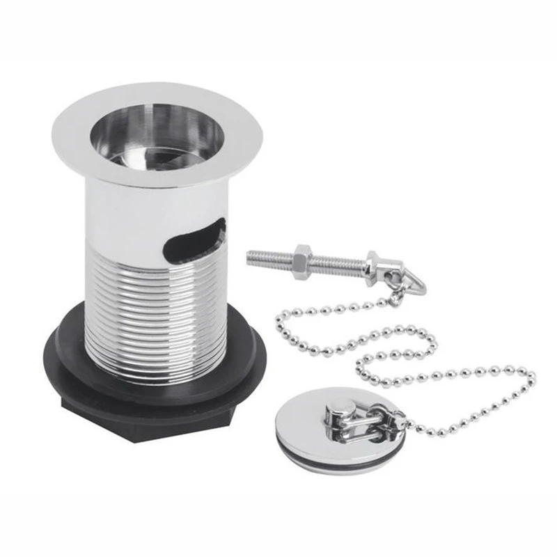 Nuie Basin Waste With Brass Plug & Ball Chain 3 Nuie Basin Waste With Brass Plug & Ball Chain